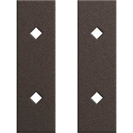 Ekena Millwork Premium Barn Door Hollow Core Plates (set of 2), Bronze Texture GB6001HCPBZ